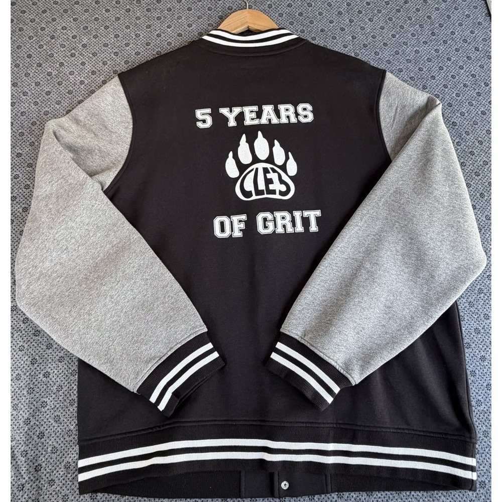 SportTek Mens XL Black Varsity Jacket Snap Front Amazon Logo CLE3 5 Years - Picture 10 of 11